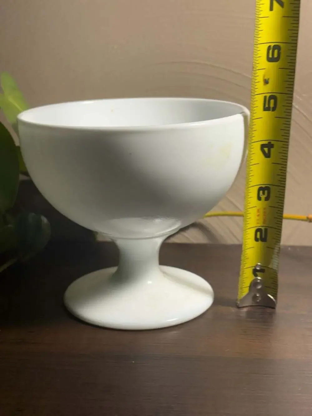 Vintage Milk Glass Pedestal Compote Candy Serving Bowl